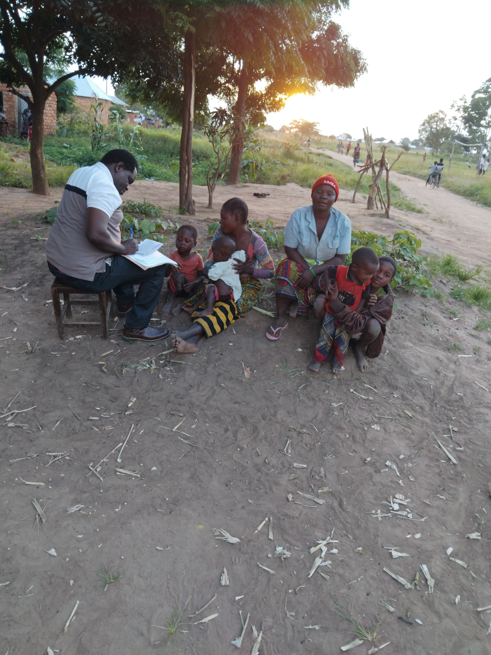 Facilitator addressing a group of caregivers